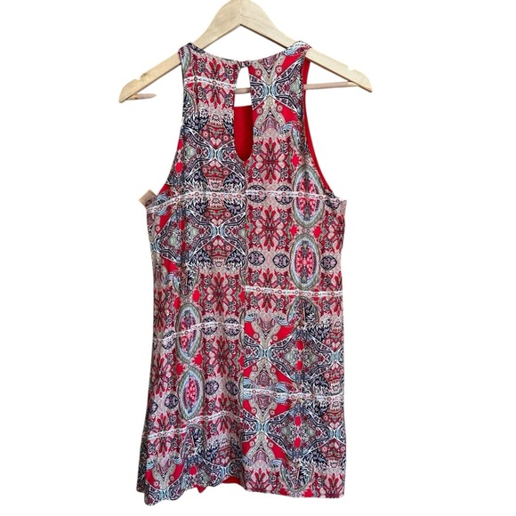 Lulus Major Red Print Swing Dress A Line Mini Sz S - Picture 5 of 9